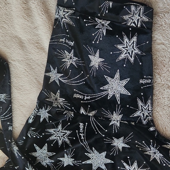 Victoria's Srcret Black Velvet Star Glitter Limited Edition Robe Kimono M/L - Picture 10 of 11